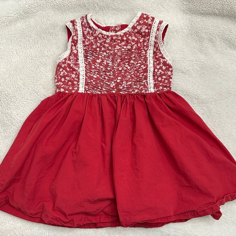 Cheeky plum Piper dress- poinsettia 4t